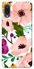 Чехол для Samsung Galaxy A02 PandaPrint Акварельные цветы цветы